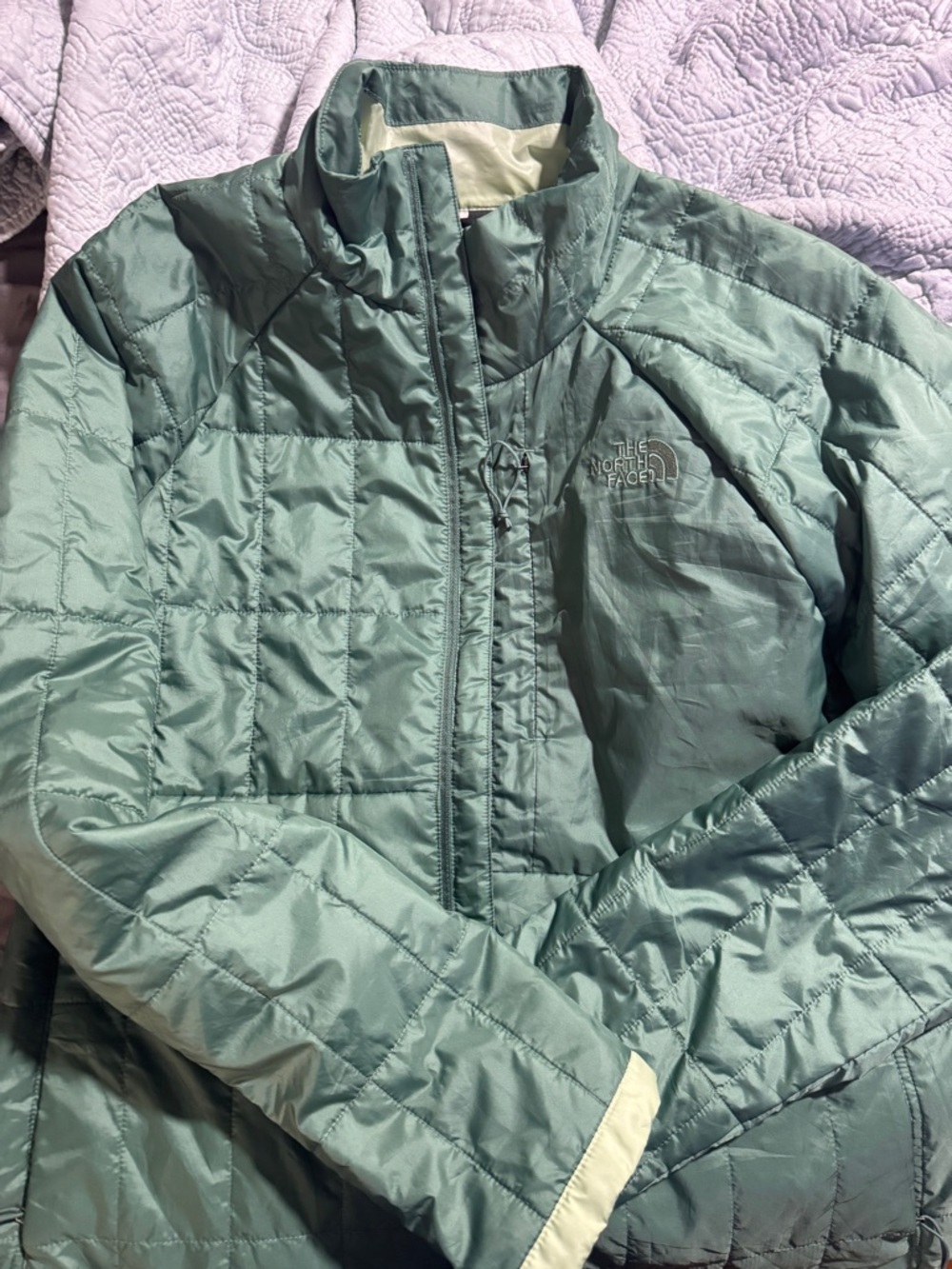 The North Face Mint Green Quilted Jacket